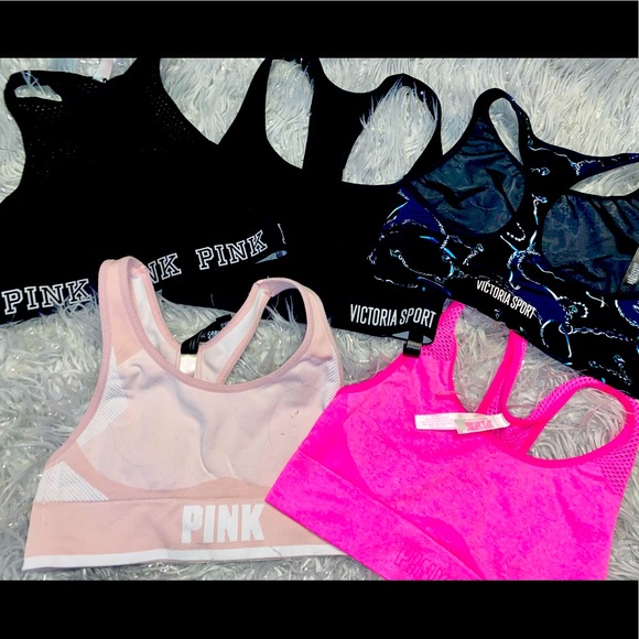 Bundle 5 VS and PiNk Sports Bras sizes XS AND SMALL - Picture 1 of 3